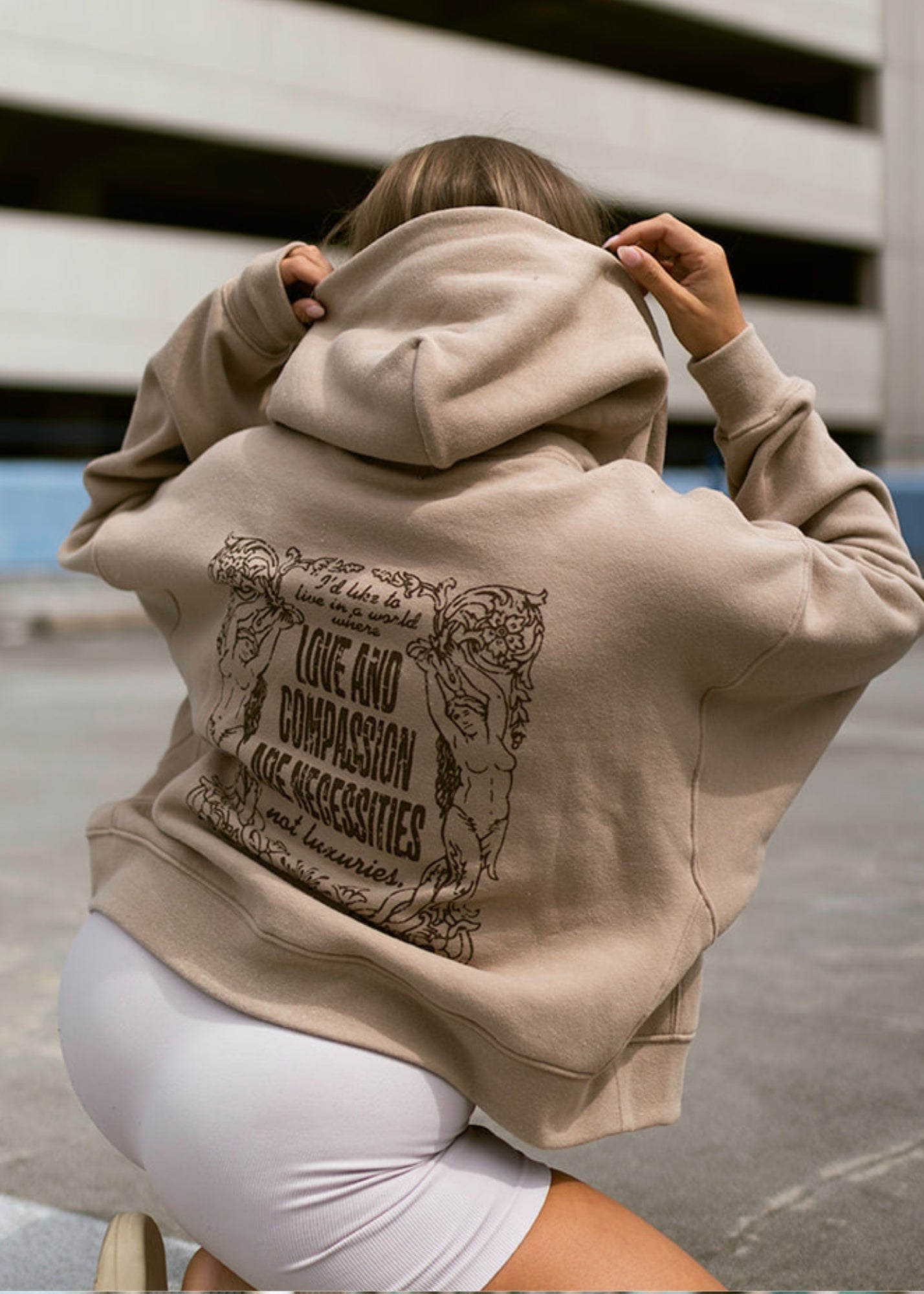 Butter Printed Zip Up Hoodie