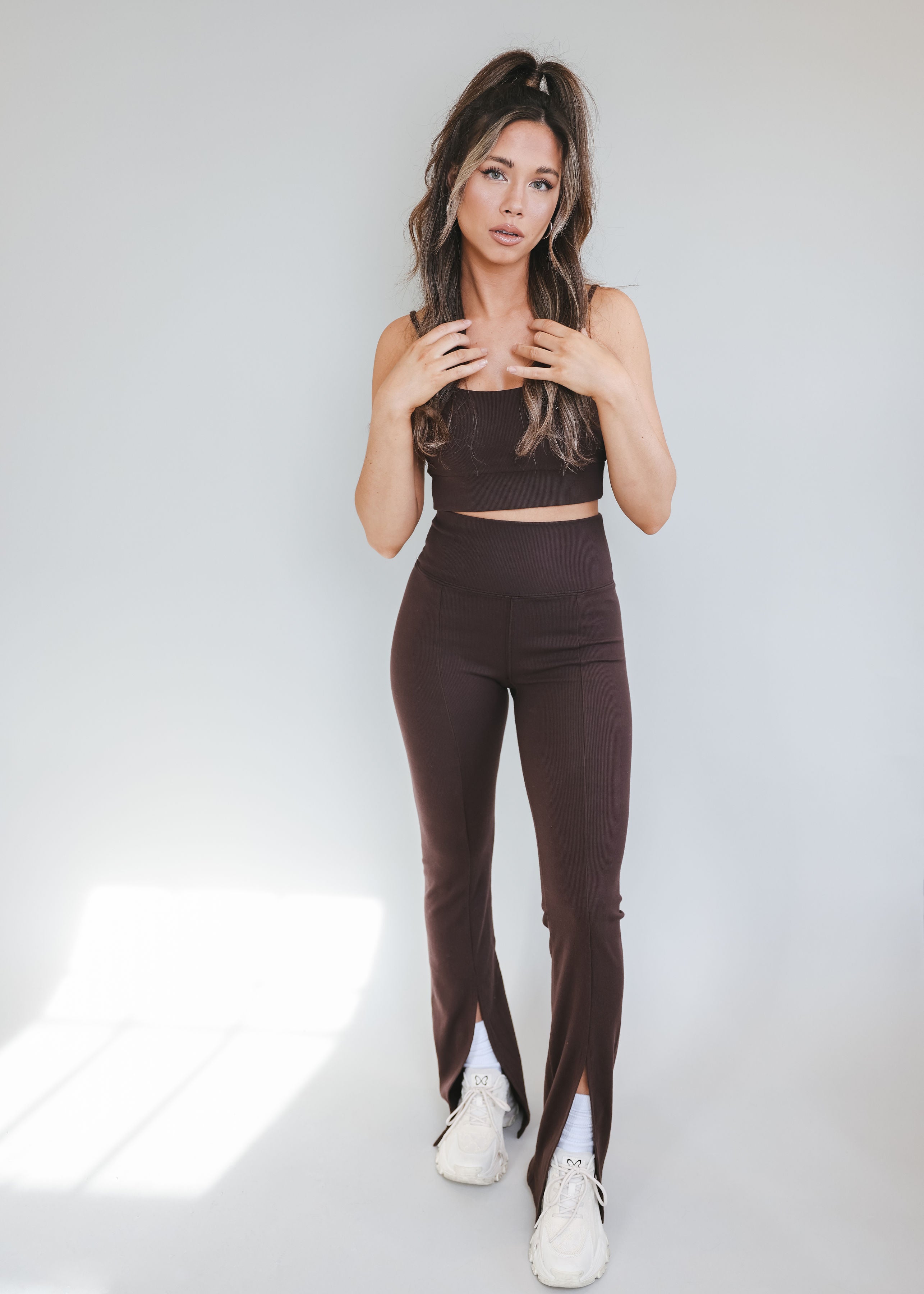 Ribbed Split Leggings