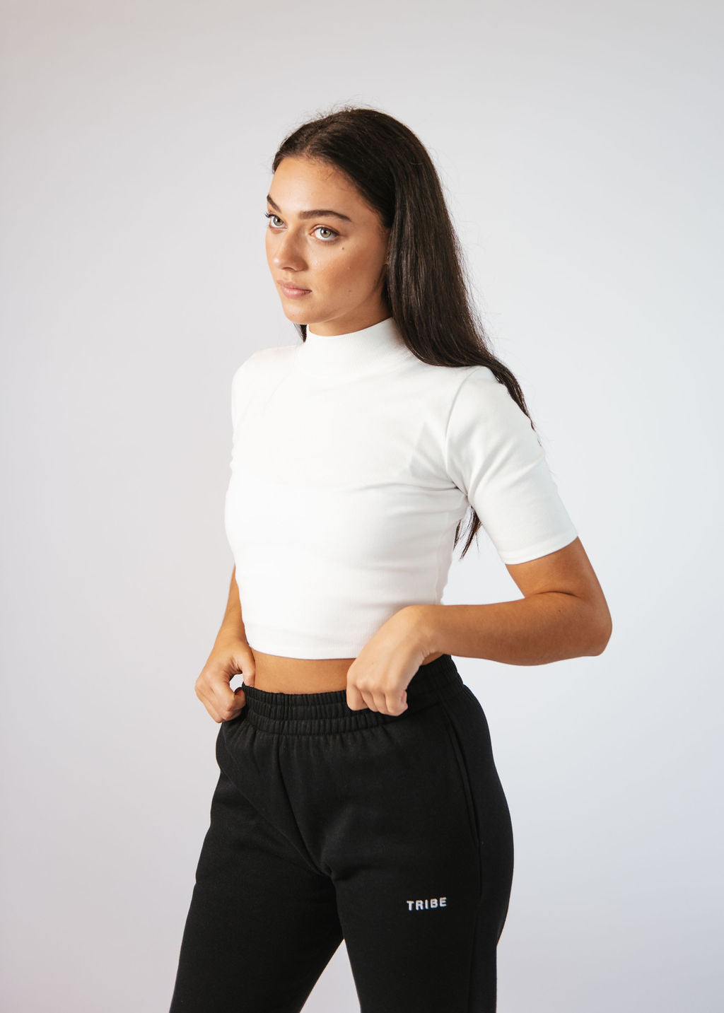 Mock Neck Crop